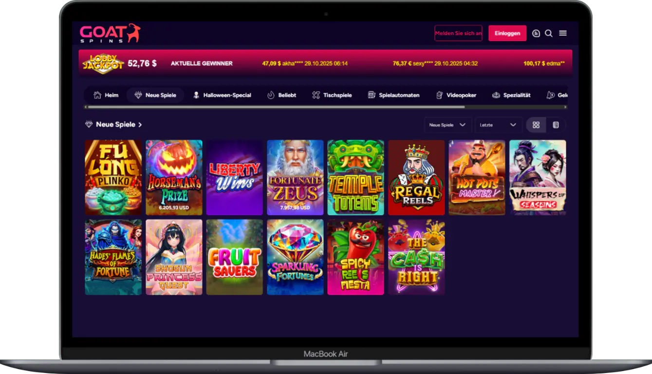 Новые слоты в казино Goat Spins